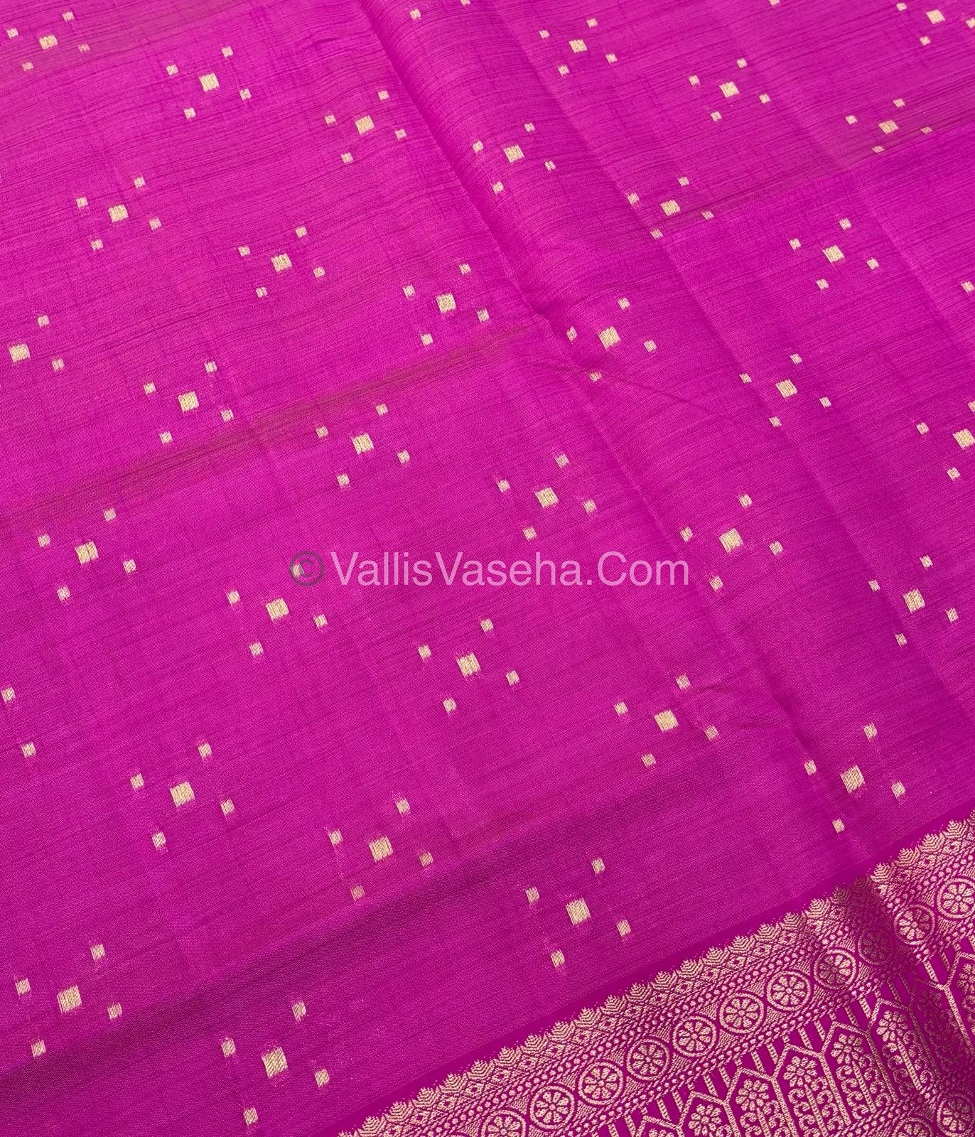 Semi Tussar Silk - Grand Pallu  - Pink Shade - VVSTS031