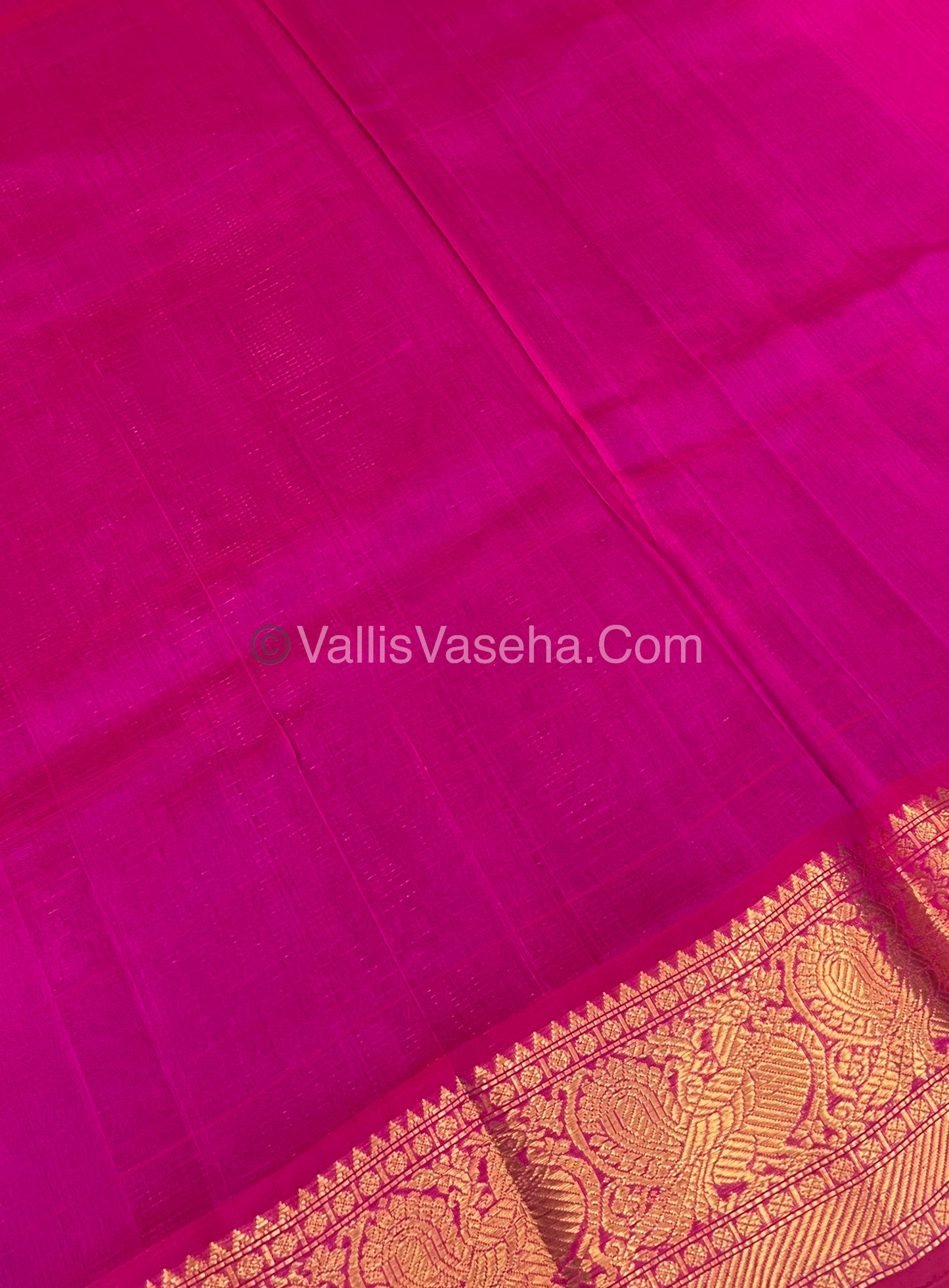 Pure Silk Cotton Saree - Vairavoosi checks - Mayil & Chakkaram - VVMCV002