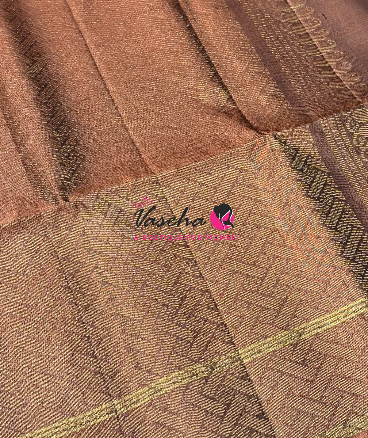 Pure Soft Silk Saree  - Purple &  Light Orange Combo - VVPSS134