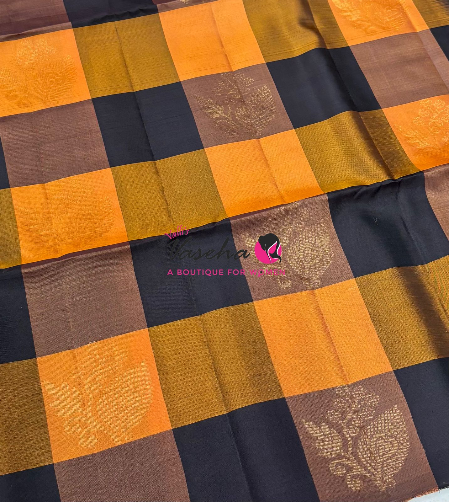 Half Mix - Pure Soft Silk Saree - Pazhum Pazhamum Checks - VVPSS103