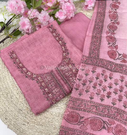 Tissue Linen Salwar Material  | VVUSM016