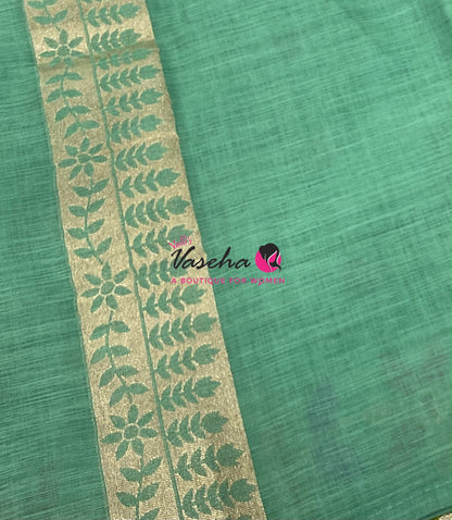 Banarasi - Heritage Meenakari Silk -   Pastel Green Shade - VVBHS016