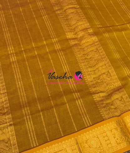 Semi Silk Cotton Saree - Checks Pattern - VVSSC019