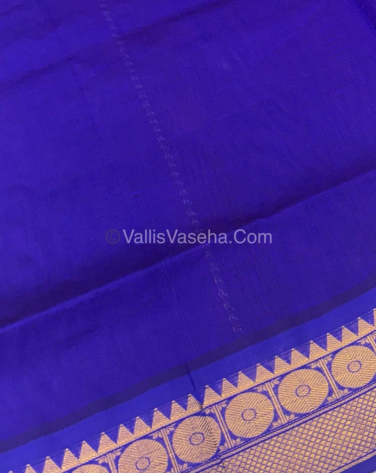 Semi Silk Cotton Saree - Red  With Blue Shade - VVSSC005