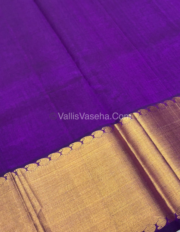 Pure Silk Cotton Saree | Purple Shade |VVPSC011