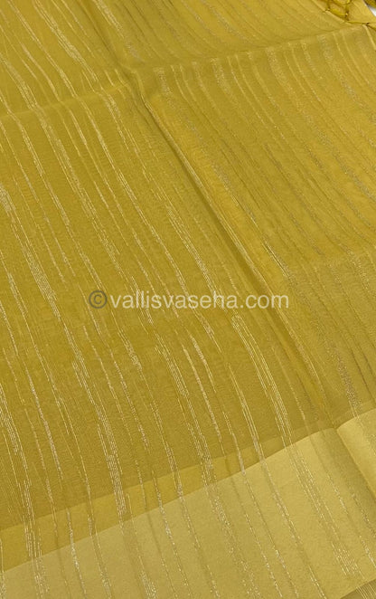 Organza Saree -yellow Shade  - VVOS001