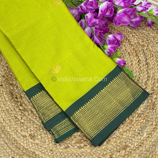 Semi Silk -  Pistha Green with Green Combo - VVSS001