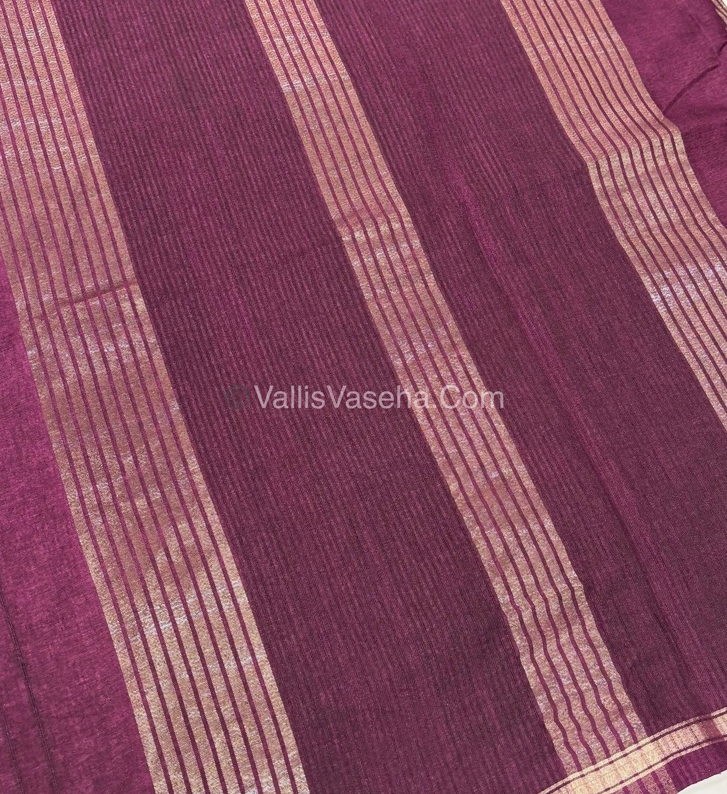 Semi Tussar Silk  - Wine Shade - VVSTS042