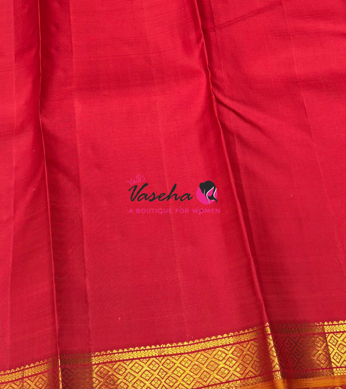 Pure Kanchipuram Silk Saree - Maroon with Red - VVPS031