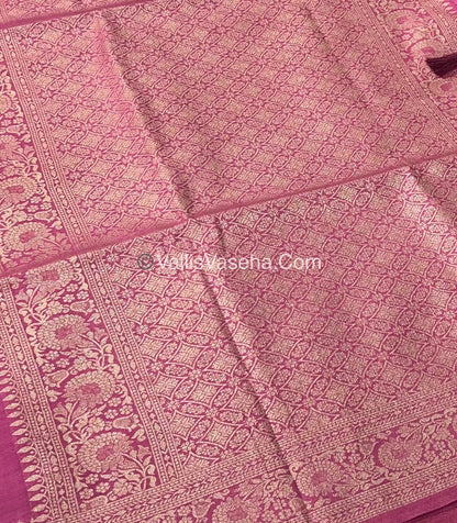 Banarasi - Heritage Silk - Semi Kathan Silk - Onion Pink Shade- VVBHS004