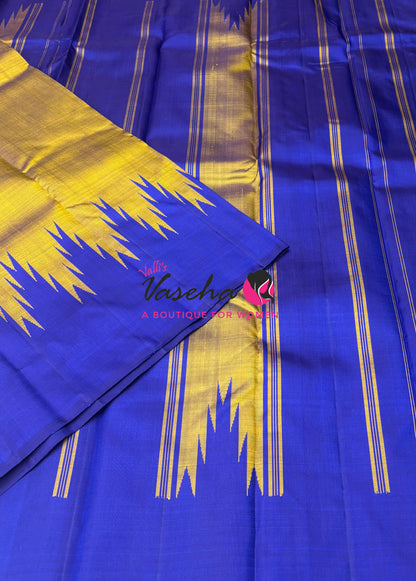 Pure Kanchipuram Silk Saree - Thalampoo - VVPS029