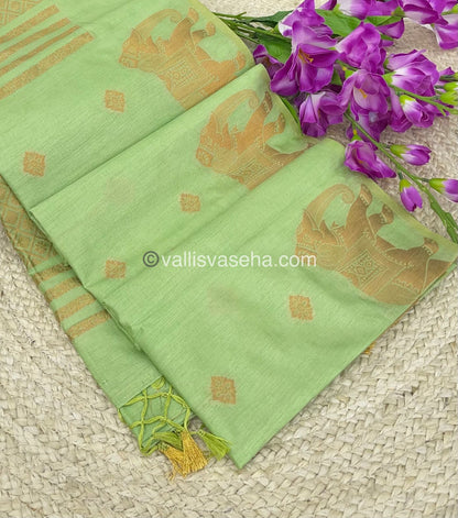 Mulberry Semi Silk - Light Green Shade - VVMS001