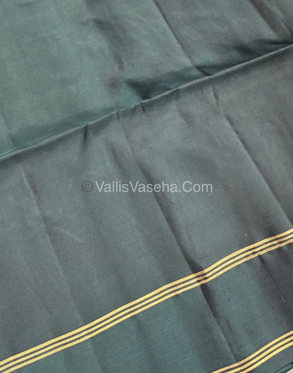 Pure Soft Silk Saree (1.75 Warp)- Kolam Design - Shade Of  Green & Green Shade - VVPSS074