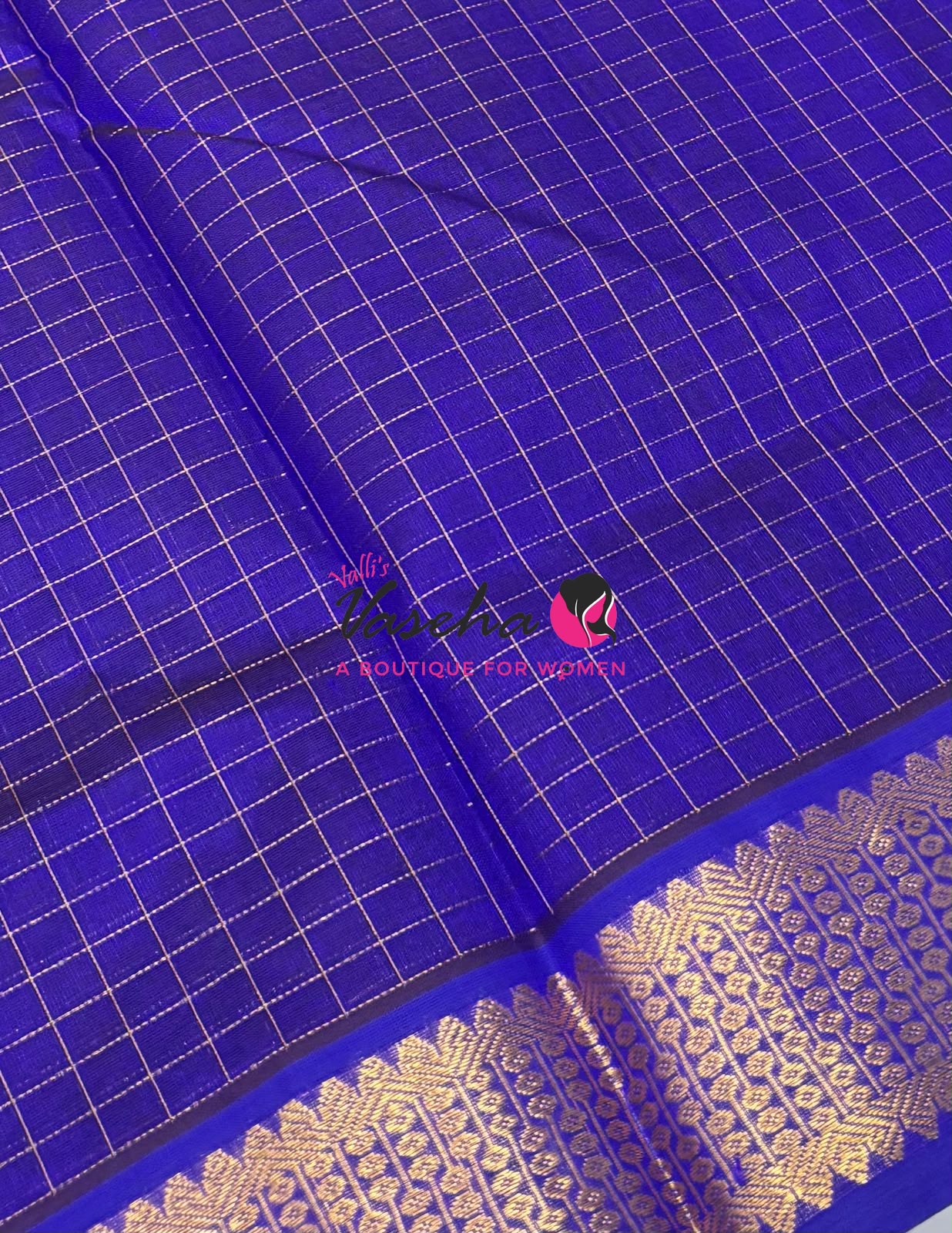 Pure Silk Cotton Saree - Zari Checks - VVCSC001