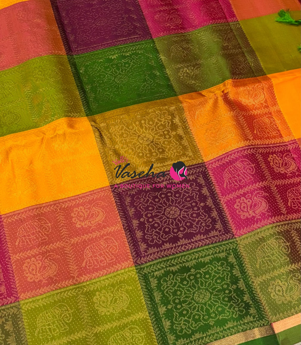 Pure Soft Silk Saree - Partly Pallu -  Half & Half Saree - Blue - VVPSS088