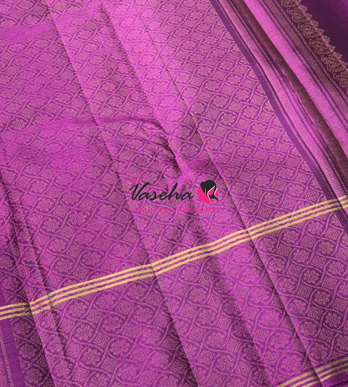 Half Mix - Pure Soft Silk Saree - Long Retta Petta Border with Butta - VVPSS105