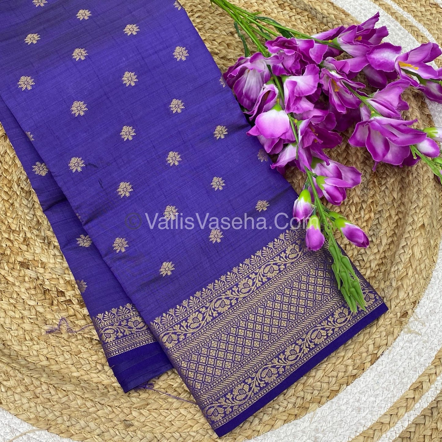 Semi Tussar Silk  - Violet Shade  - VVSTS013