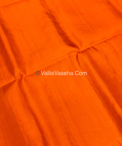 Maroon with orange Combo - Pure Soft Silk Saree - VVPSS010