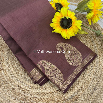 Semi Tussar Silk - Small Mango - Brown  Shade - VVSTS002