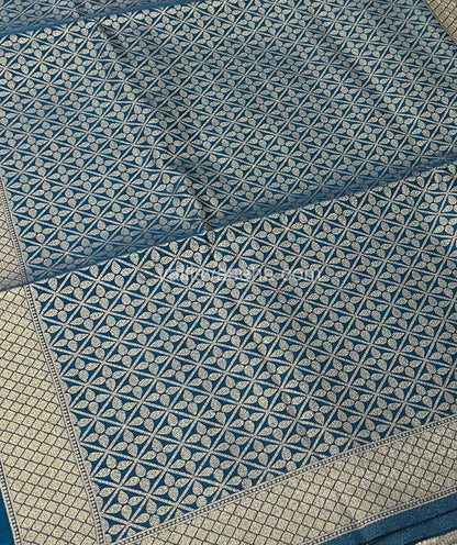 Banarasi - Heritage Silk - Semi Kathan Silk -  Dark Blue Shade - VVBHS007