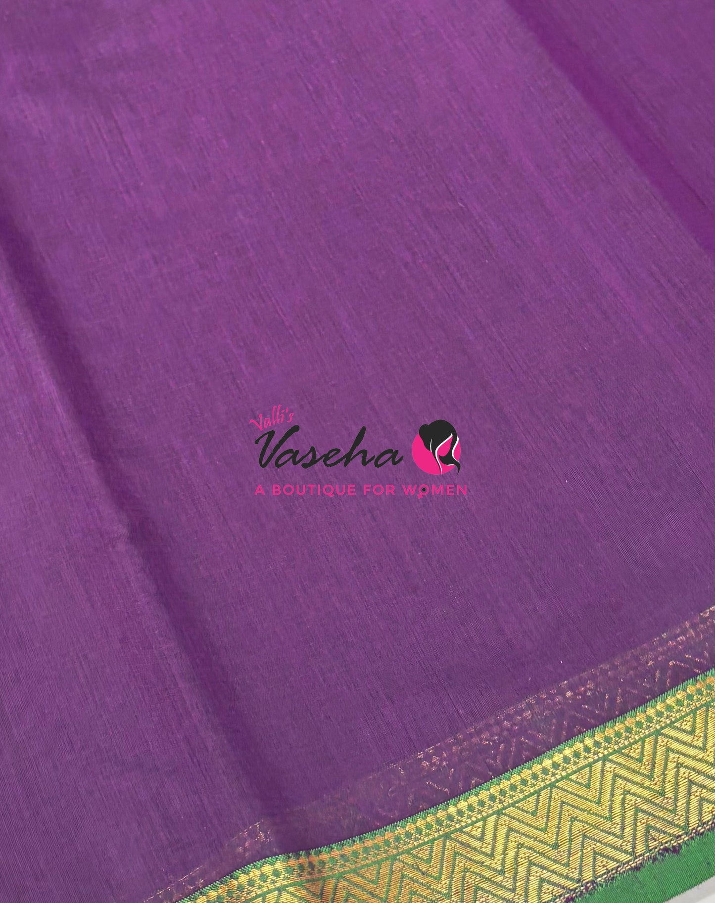 Fancy Mixed Cotton - Purple With Green Shade - VVFMC005