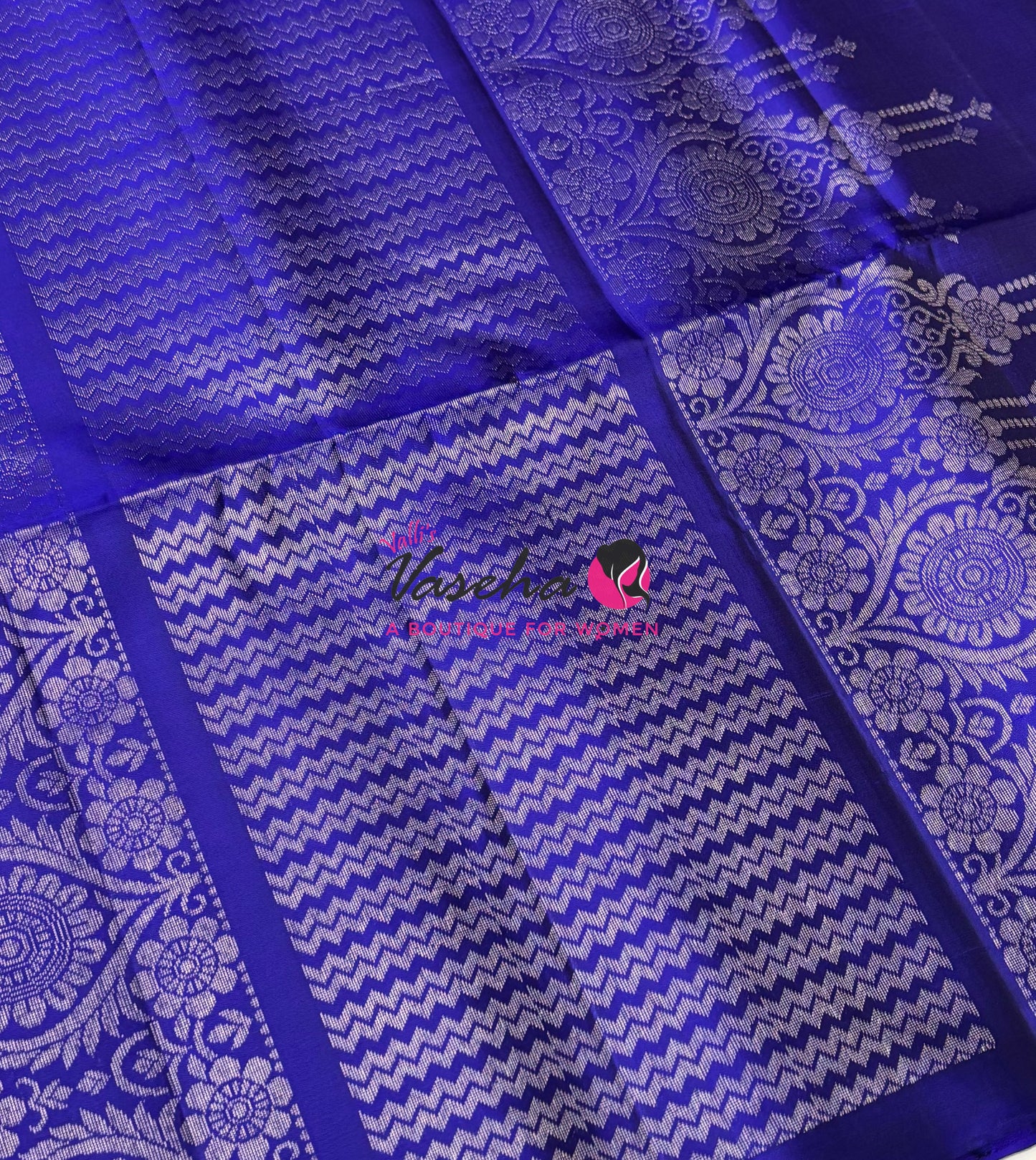 Pure Soft Silk Saree - Border Less  - Violetish Blue Shade - VVPSS068