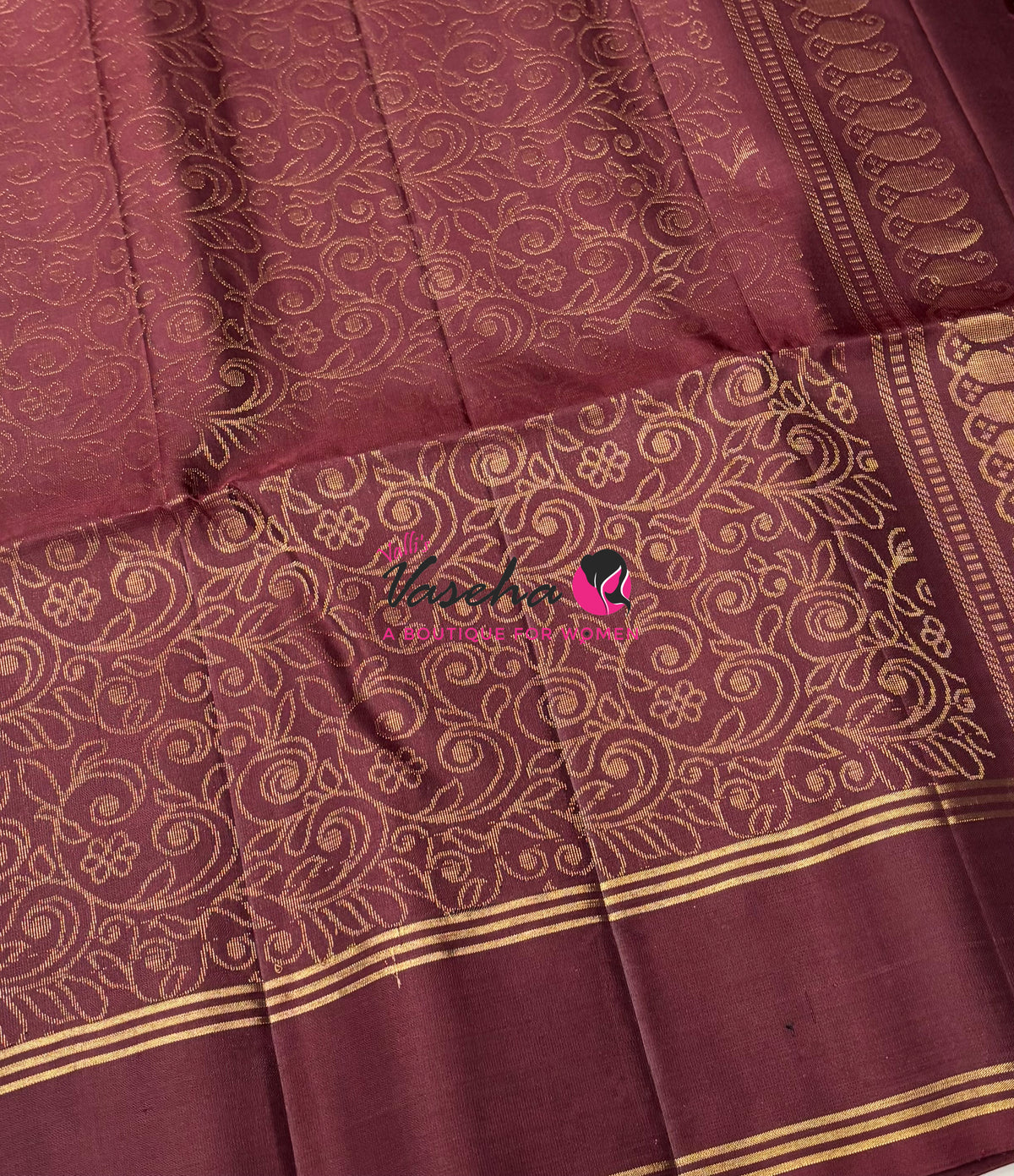 Pure Soft Silk Saree  - Grey & Brown Combo - VVPSS161