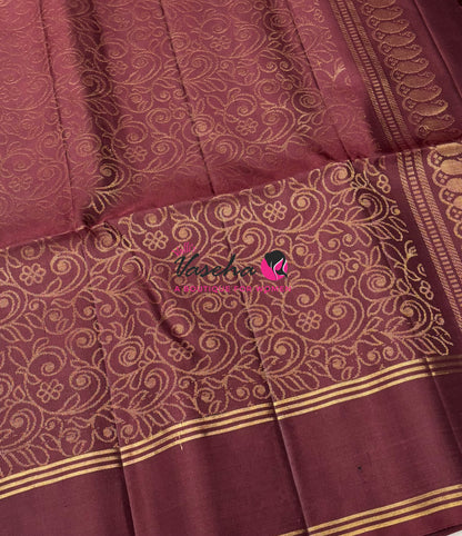 Pure Soft Silk Saree  - Grey & Brown Combo - VVPSS161
