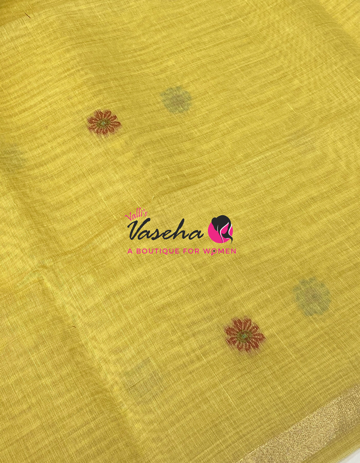 Muga Cotton Saree - Yellow Shade - VVMCS002
