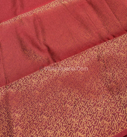 Semi Soft Silk   - Borderless - Contemporary Design - Wine  Shade -VVSSS012