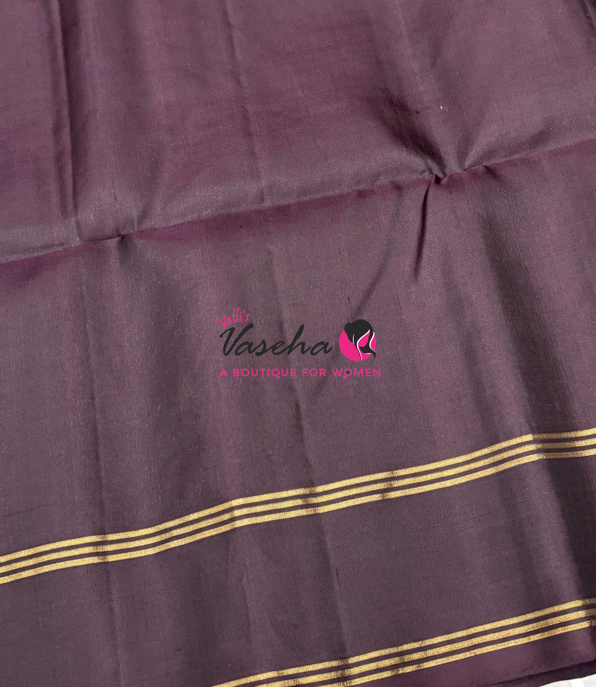 Pure Soft Silk Saree  - Grey & Wine Brown Combo - VVPSS137