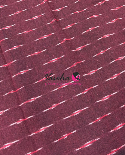 Ikkat Mercerised Cotton Saree - Single Ikkat - VVIKS001
