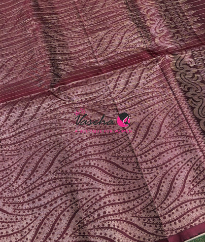 Pure Soft Silk Saree  - Maroon Shade - VVPSS115