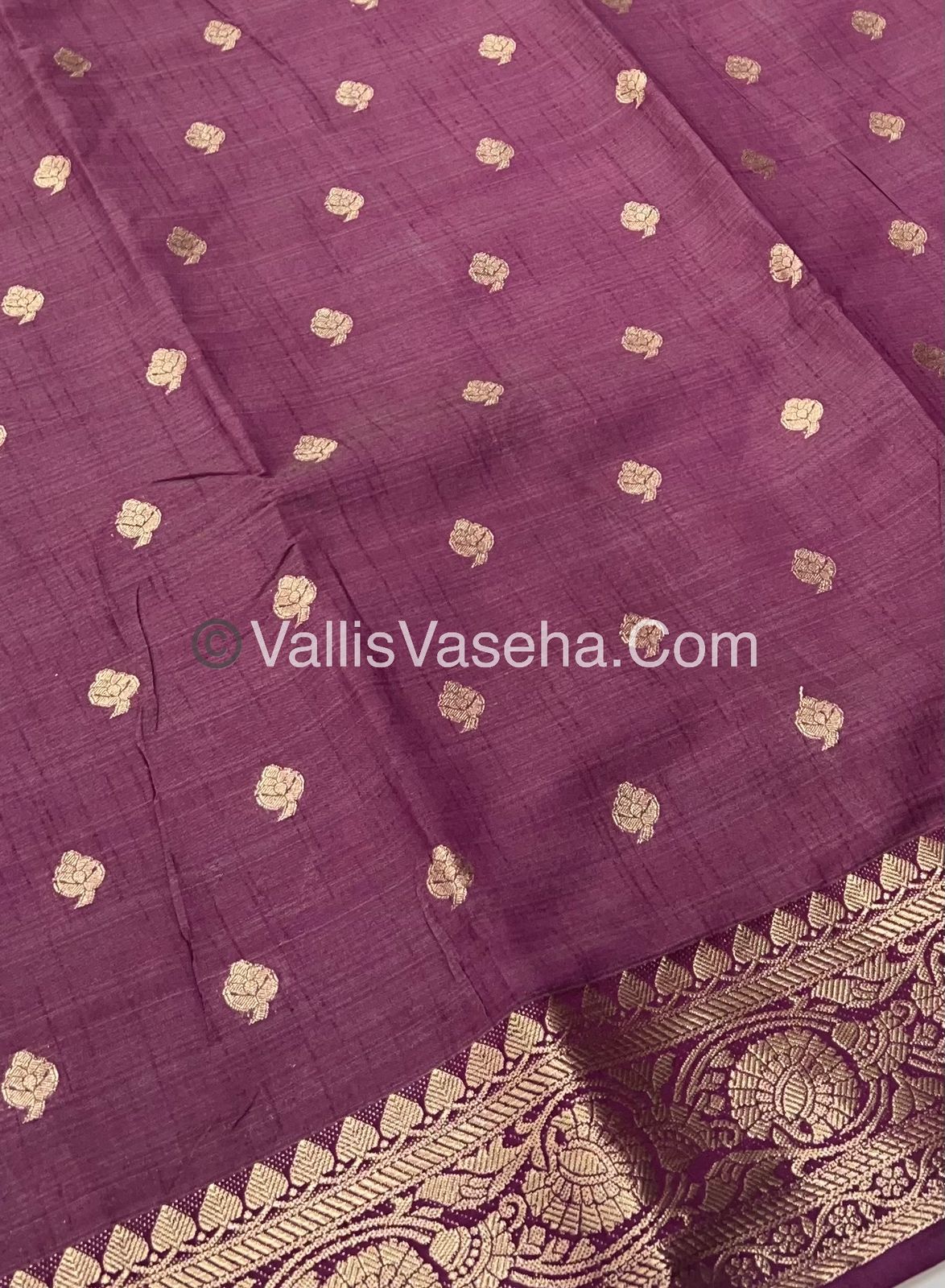 Semi Tussar Silk  - Wine  Shade - VVSTS024