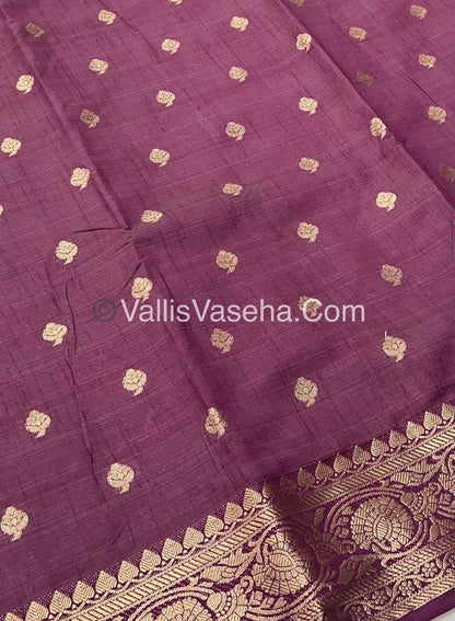 Semi Tussar Silk  - Wine  Shade - VVSTS024