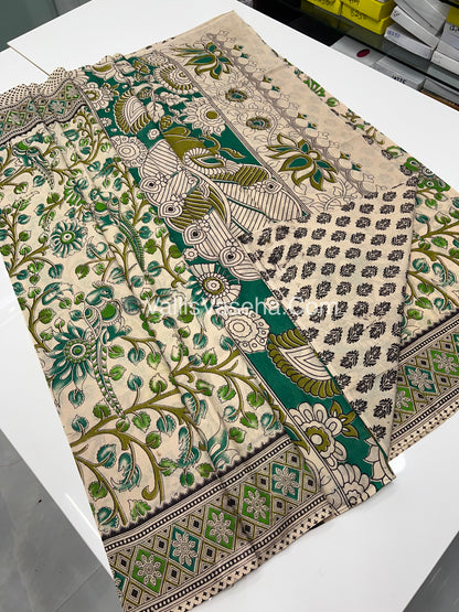 Pure Kalamkari Cotton Saree - VVPKC001