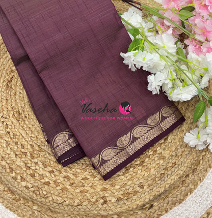 Semi Tussar Silk - Wine Shade - VVSTS003