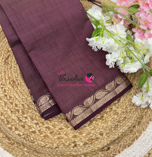 Semi Tussar Silk - Wine Shade - VVSTS003