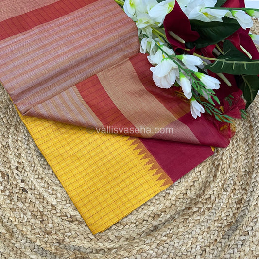 Semi Raw Silk - Lakshadeepam Design Weaving - VVRS004