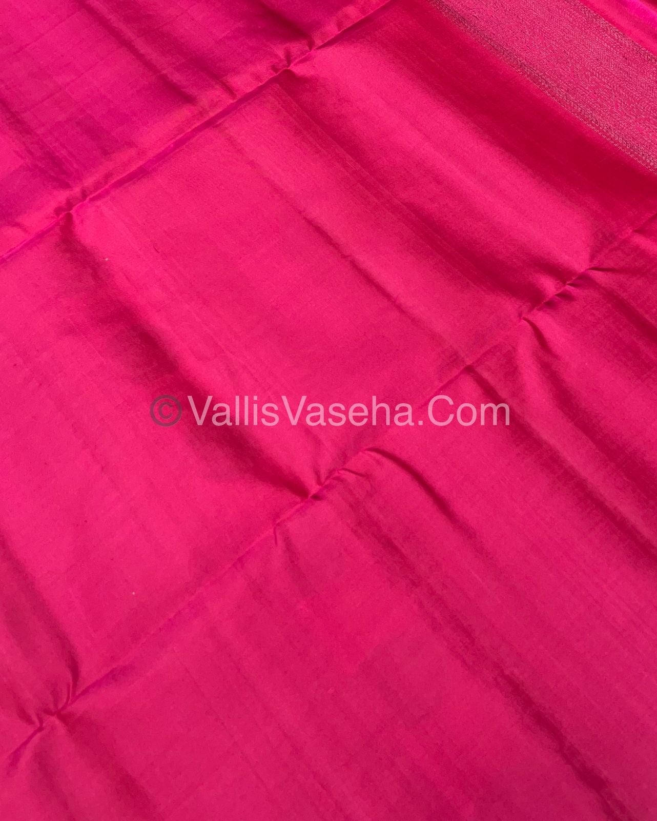 Pure Soft Silk Saree - Antique Zari - Border Less - Pink - VVPSS037