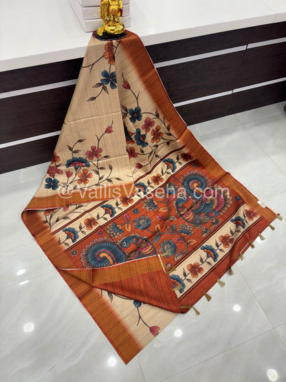 Art Silk / Semi Gicha Tussar Saree  - VVSGT003