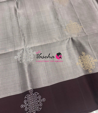 Half Mix - Pure Soft Silk Saree - Kolam Design - VVPSS158