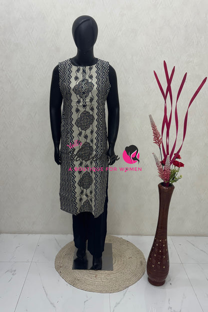 Ready Made - Top & Bottom(2pc) Co-Ord Set  - VVRMS021