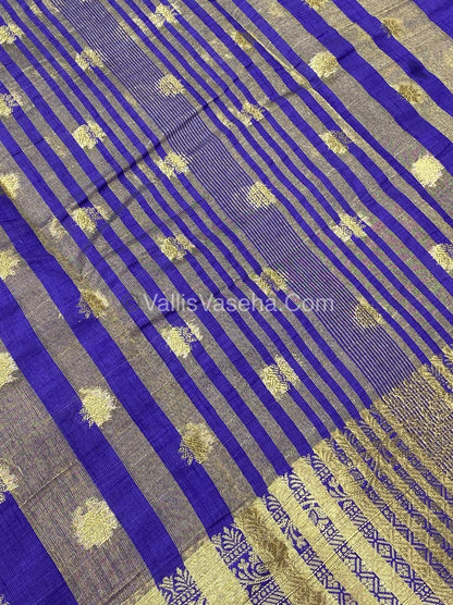 Semi Tussar Silk  - Violet Shade  - VVSTS014