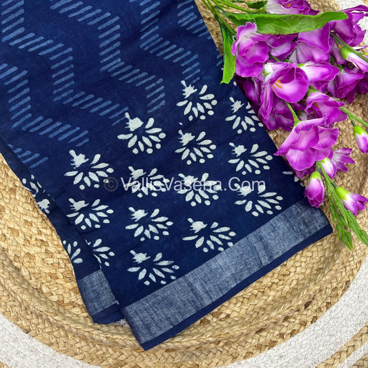 Linen Mixed Cotton Saree |VVLMP001