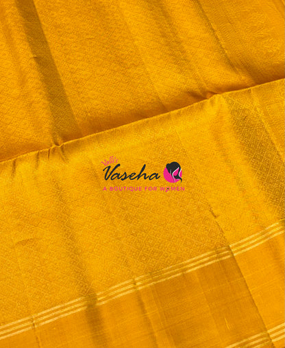 Pure Soft Silk Saree  - Purple & Yellow Combo - VVPSS140