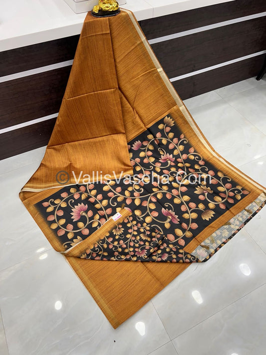 Art Silk / Semi Gicha Tussar Saree  - VVSGT002