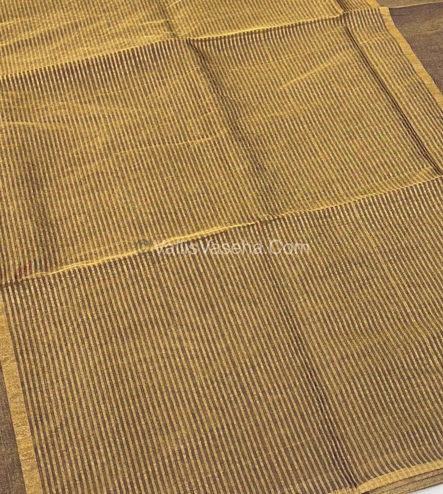 Pure Maheshwari Tissue Silk - Triple Tone Purple & Gold Shade - VVMTS001