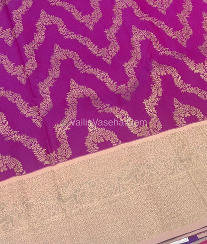 Semi Kanchi Silk - Purplish Pink & Light Peach Shade  - VVSKS004