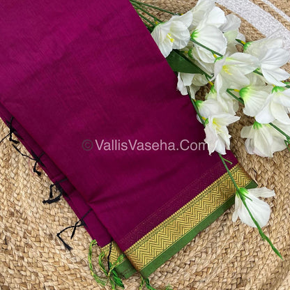Fancy Mixed Cotton - Purplish Pink  With Green Shade - VVFMC005
